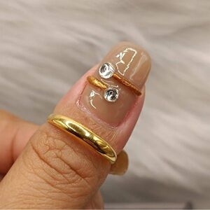 18K SAUDI GOLD LIGHT WEIGHT WEDDING BAND RING SZ 7